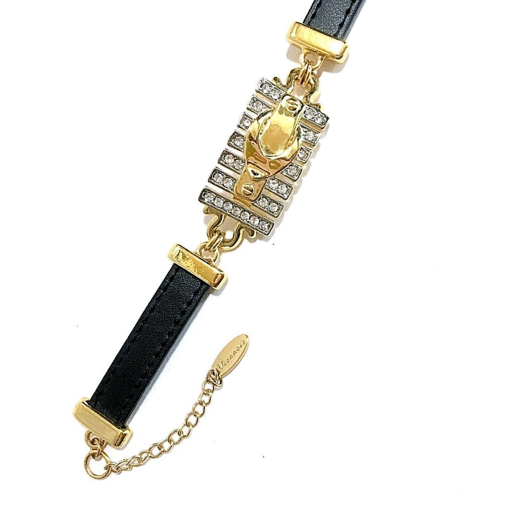 18K Gold Plate Cocktail Bracelet with Crystals by Viennois
